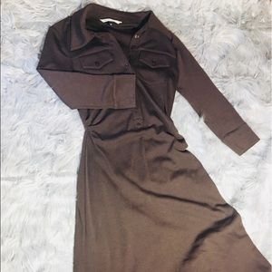 Diane von Furstenberg - Brown Wool Dress - Size 4